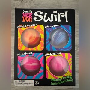 Needoh Swirl Teenie Needoh Swirl Four Pack New Ships Same Day Authentic